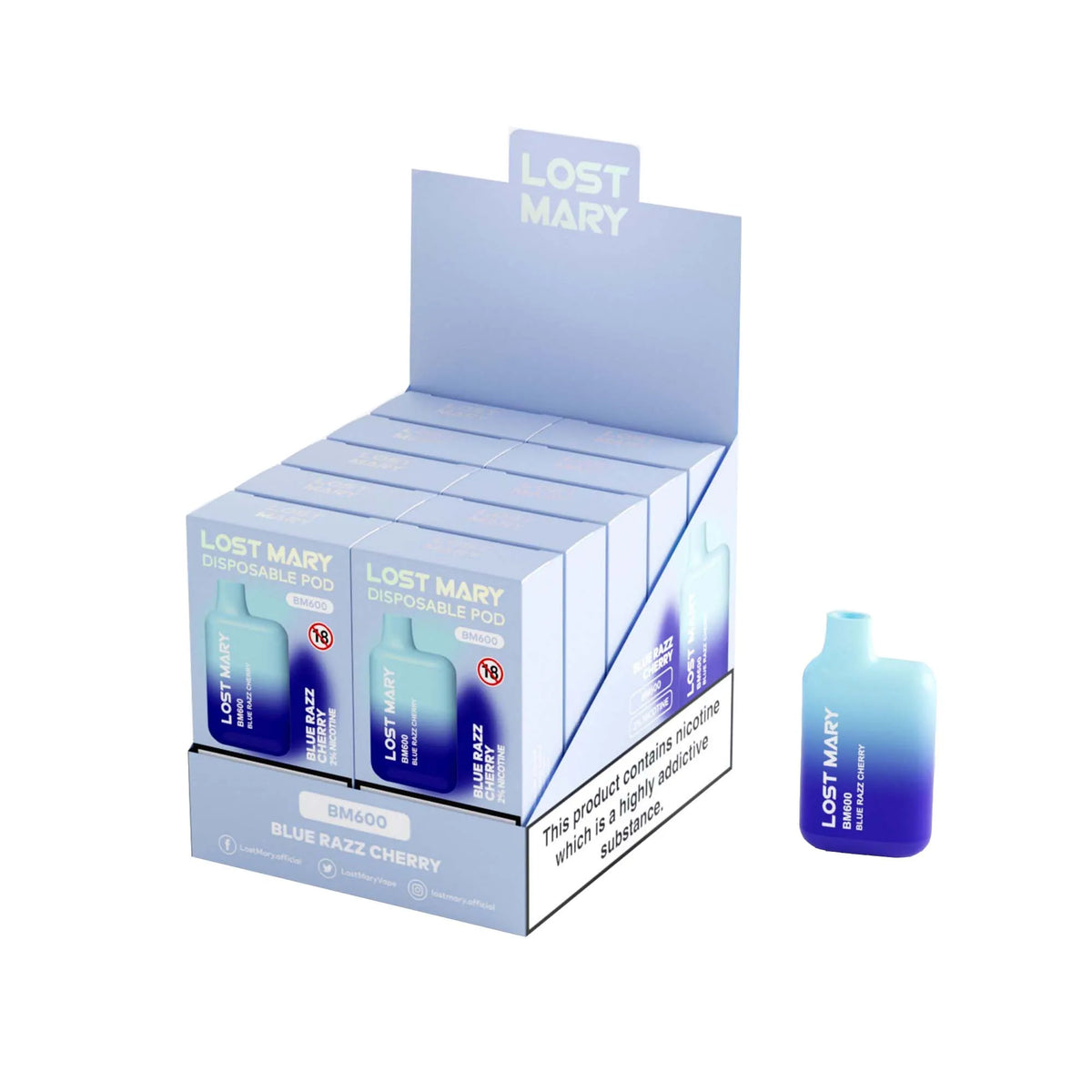 Box Of 10 - Lost Mary BM600 - Disposable Vape