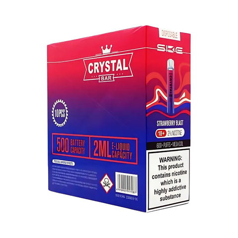 Box Of 10 - SKE Crystal Bar - Disposable Vape