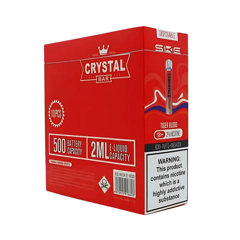 Box Of 10 - SKE Crystal Bar - Disposable Vape