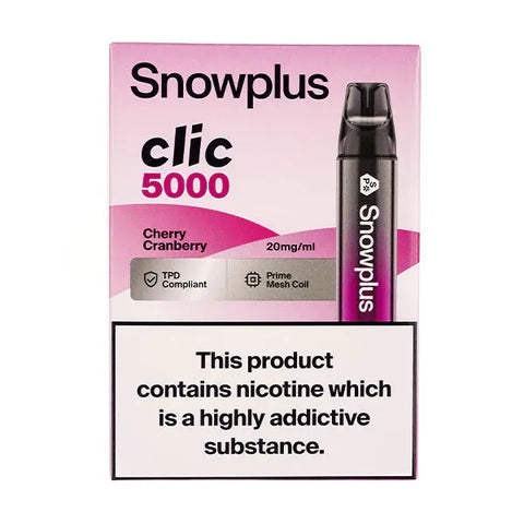 Box Of 5 - Snowplus Clic 5000 - Disposable Vape