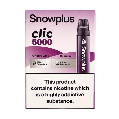 Box Of 5 - Snowplus Clic 5000 - Disposable Vape