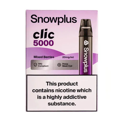 Box Of 5 - Snowplus Clic 5000 - Disposable Vape