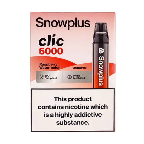 Box Of 5 - Snowplus Clic 5000 - Disposable Vape