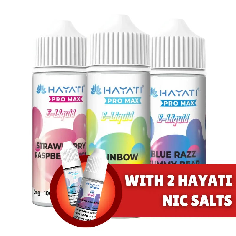 Hayati Pro Max 100ml + 2x 20mg Nic Salts - E-liquid Deal – Uk Vape 